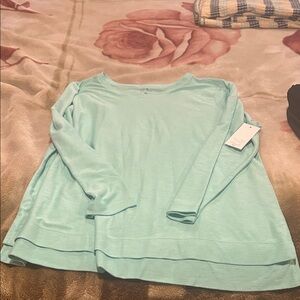 Elegant Mint Long Sleeve Top